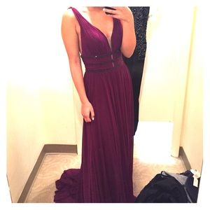 Sheri hill purple gown